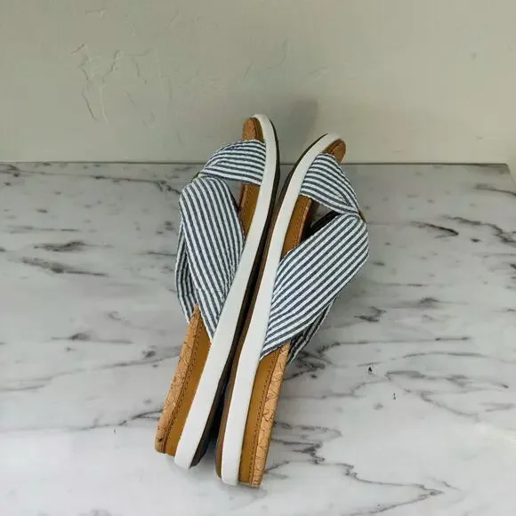 Clark’s Eliza Shore Slide Blue Sandals Women’s Size 7 - Picture 7 of 11